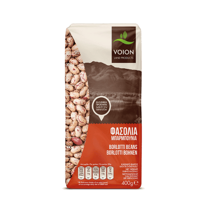 Bohnen Borlotti (400g) Voion von Voion bei Araxxon  - Hochwertiges griechisches Produkt.   Bohnen Borlotti (400g) Voion από Voion στο Araxxon  - Αυθεντικό ελληνικό προϊόν.  