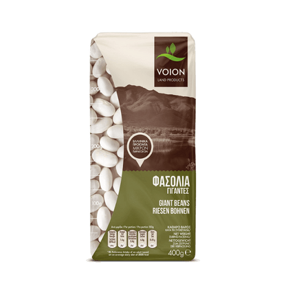 Bohnen Gigantes (400g) Voion von Voion bei Araxxon  - Hochwertiges griechisches Produkt.   Bohnen Gigantes (400g) Voion από Voion στο Araxxon  - Αυθεντικό ελληνικό προϊόν.  