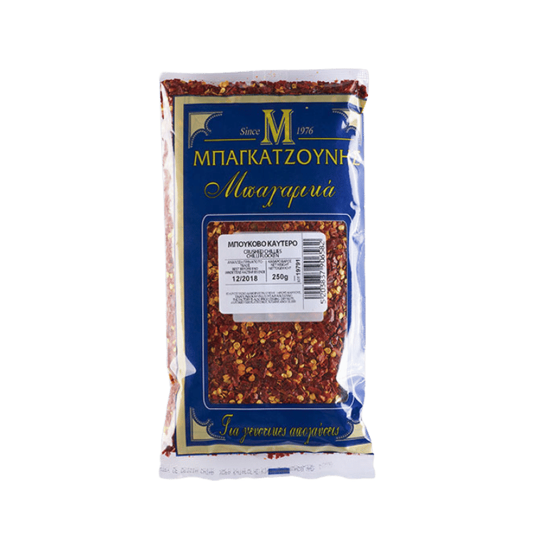 Boukovo Chiliflocken scharf (300g) Bagatzounis von Bagatzounis bei Araxxon  - Hochwertiges griechisches Produkt.   Boukovo Chiliflocken scharf (300g) Bagatzounis από Bagatzounis στο Araxxon  - Αυθεντικό ελληνικό προϊόν.  