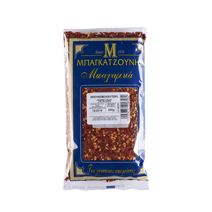 Boukovo Chiliflocken scharf (300g) Bagatzounis von Bagatzounis bei Araxxon  - Hochwertiges griechisches Produkt.   Boukovo Chiliflocken scharf (300g) Bagatzounis από Bagatzounis στο Araxxon  - Αυθεντικό ελληνικό προϊόν.  