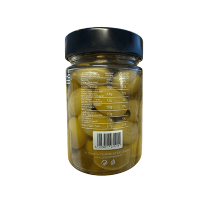Chalkidiki Oliven grün entkernt (200g) Gaia von Gaia bei Araxxon  - Hochwertiges griechisches Produkt.   Chalkidiki Oliven grün entkernt (200g) Gaia από Gaia στο Araxxon  - Αυθεντικό ελληνικό προϊόν.  