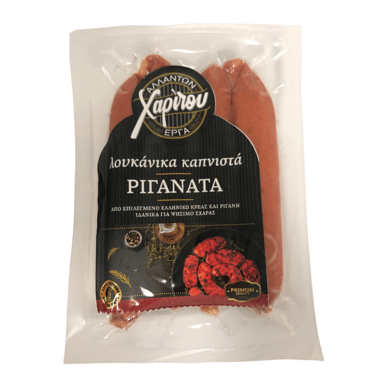 Charitou Loukanika Kapnista Riganata (270g) von Charitou bei Araxxon  - Hochwertiges griechisches Produkt.   Charitou Loukanika Kapnista Riganata (270g) από Charitou στο Araxxon  - Αυθεντικό ελληνικό προϊόν.  
