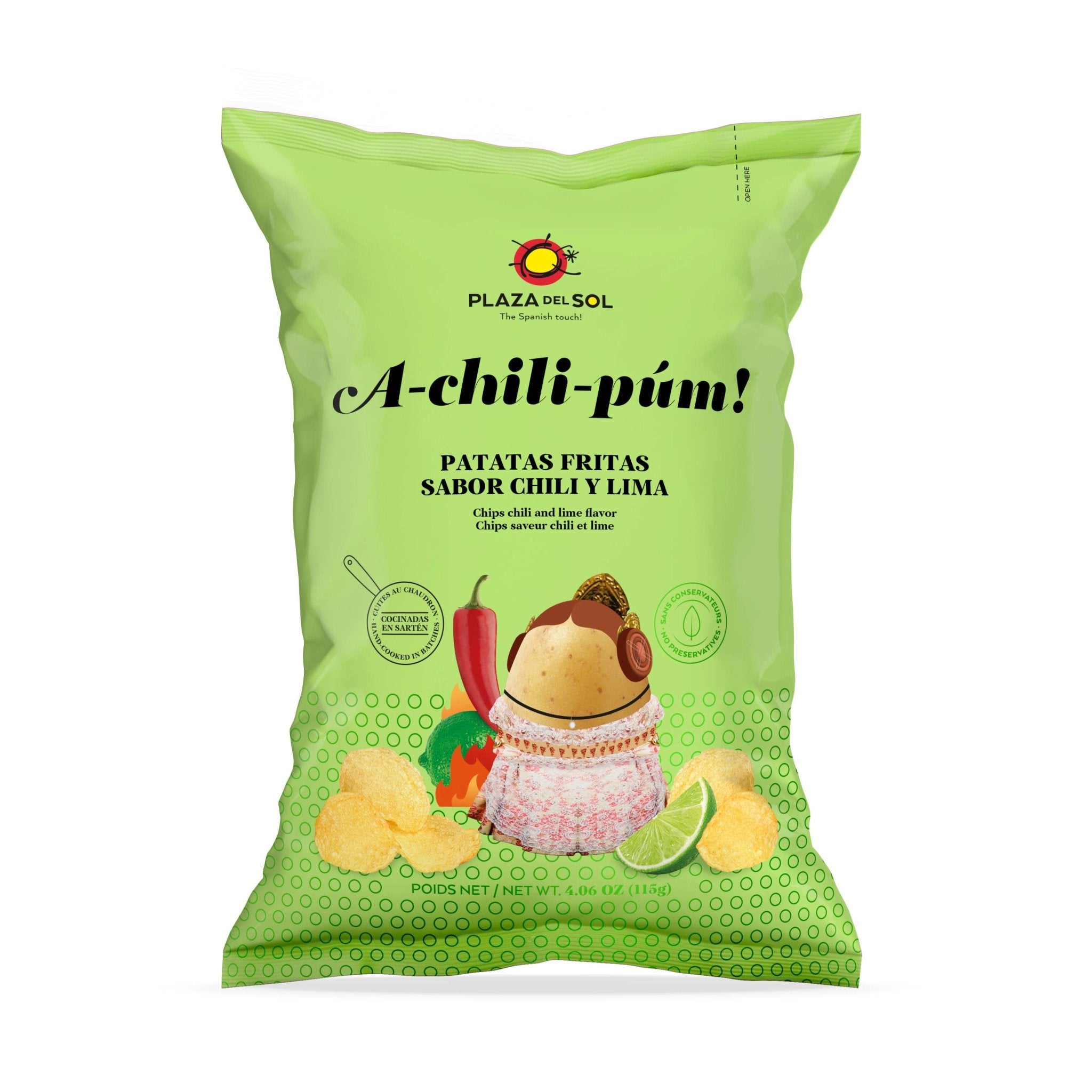 Chili & Limetten Kartoffelchips (115g) Plaza del Sol - Araxxon