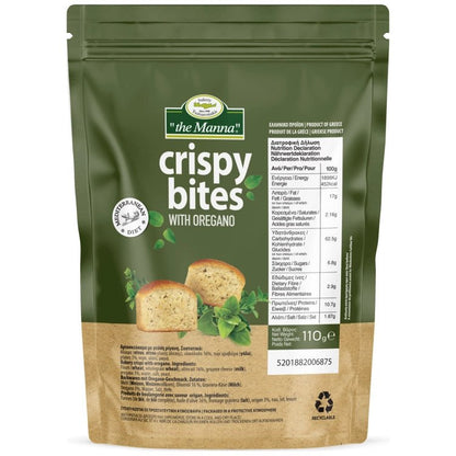 Crispy Bites mit Oregano (110g) To Manna von To Manna bei Araxxon  - Hochwertiges griechisches Produkt.   Crispy Bites mit Oregano (110g) To Manna από To Manna στο Araxxon  - Αυθεντικό ελληνικό προϊόν.  