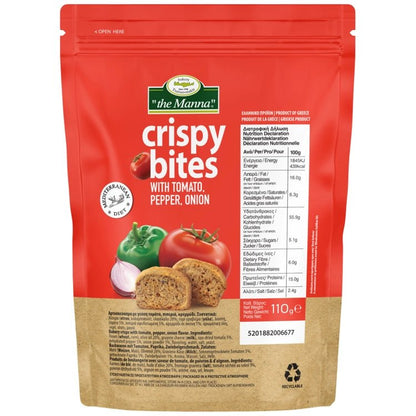 Crispy Bites Tomaten, Paprika & Zwiebeln (110g) To Manna - Araxxon