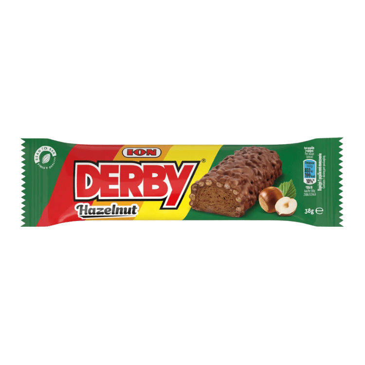 Derby Schokoriegel Haselnuss (38g) ION - Araxxon