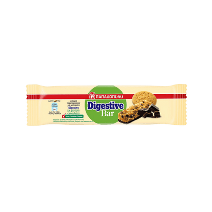 Digestive Bar mit Dunkelschokolade Zuckerfrei (28g) Papadopoulou - Araxxon