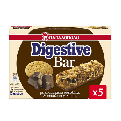 Digestive Bar mit Schokolade (5x28g) Papadopoulou - Araxxon