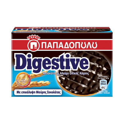 Digestive Kekse Dunkelschokolade (200g) Papadopoulou - Araxxon