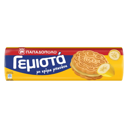 Doppelkekse Banane (200g) Papadopoulou von Papadopoulos bei Araxxon  - Hochwertiges griechisches Produkt.   Doppelkekse Banane (200g) Papadopoulou από Papadopoulos στο Araxxon  - Αυθεντικό ελληνικό προϊόν.  