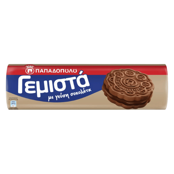 Doppelkekse Schockoladencreme (200g) Papadopoulou von Papadopoulos bei Araxxon  - Hochwertiges griechisches Produkt.   Doppelkekse Schockoladencreme (200g) Papadopoulou από Papadopoulos στο Araxxon  - Αυθεντικό ελληνικό προϊόν.  