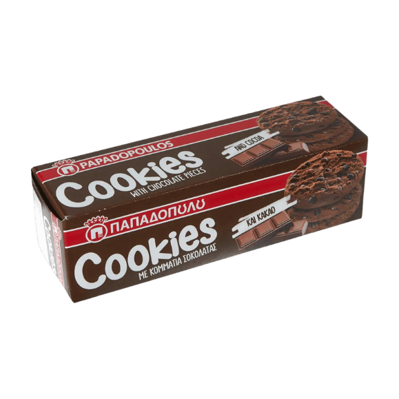 Doppelte Schokoladenkekse (180g) Papadopoulou - Araxxon