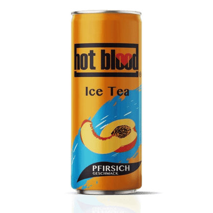 Eistee Pfirsich (330ml) Hot Blood von Hot Blood bei Araxxon  - Hochwertiges griechisches Produkt.   Eistee Pfirsich (330ml) Hot Blood από Hot Blood στο Araxxon  - Αυθεντικό ελληνικό προϊόν.  
