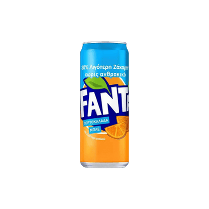 Fanta Orange Blau (330ml) von Coca Cola Hellas bei Araxxon  - Hochwertiges griechisches Produkt.   Fanta Orange Blau (330ml) από Coca Cola Hellas στο Araxxon  - Αυθεντικό ελληνικό προϊόν.  