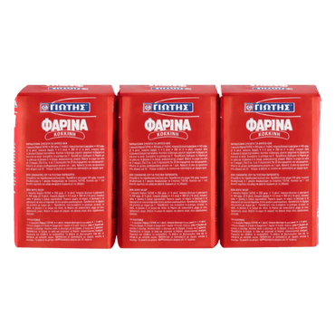 Farina Kokkini (Rotes Mehl) (3x500g) Jotis von Jotis bei Araxxon  - Hochwertiges griechisches Produkt.   Farina Kokkini (Rotes Mehl) (3x500g) Jotis από Jotis στο Araxxon  - Αυθεντικό ελληνικό προϊόν.  