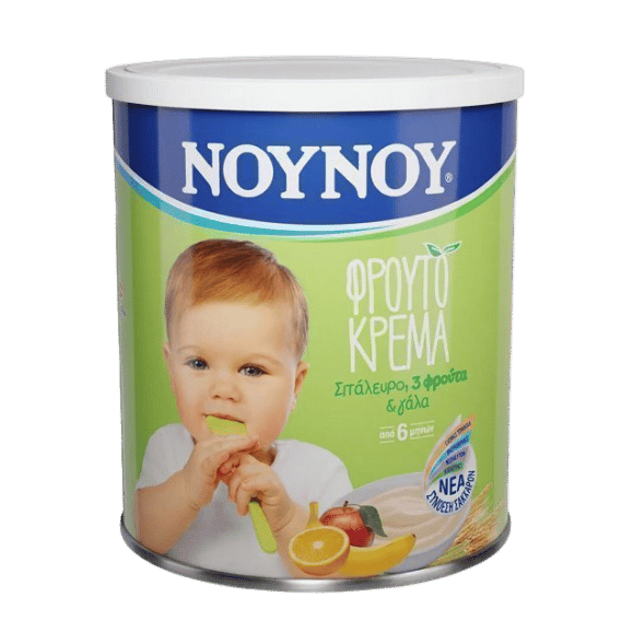 Fruchtcréme 3-Früchte für Babys (300g) Nounou - Araxxon