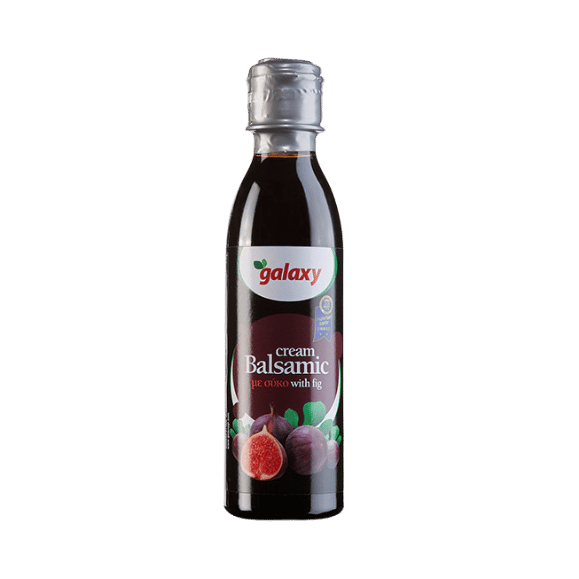 Essig Balsamico Creme mit Feige (250ml) Galaxy von Galaxy bei Araxxon  - Hochwertiges griechisches Produkt.   Essig Balsamico Creme mit Feige (250ml) Galaxy από Galaxy στο Araxxon  - Αυθεντικό ελληνικό προϊόν.  