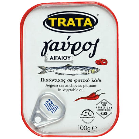 Gavros Sardellen Pikant (100g) Trata - Araxxon