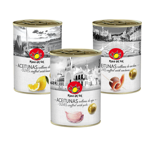 Gefüllte Oliven Vorteilspack (3x280g) Plaza Del Sol - Araxxon