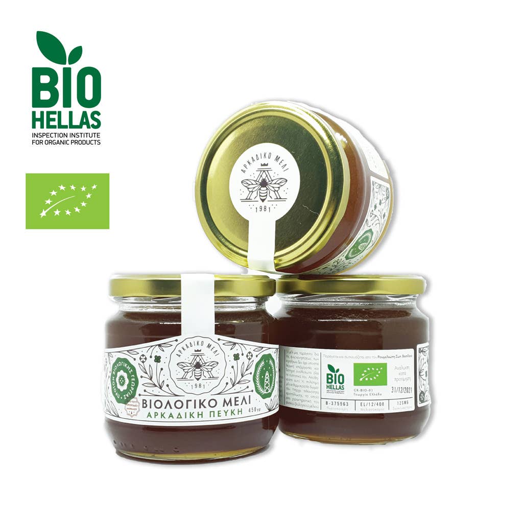 Griechischer Bio - Kiefernhonig (450g) Arkadiko Meli - Araxxon
