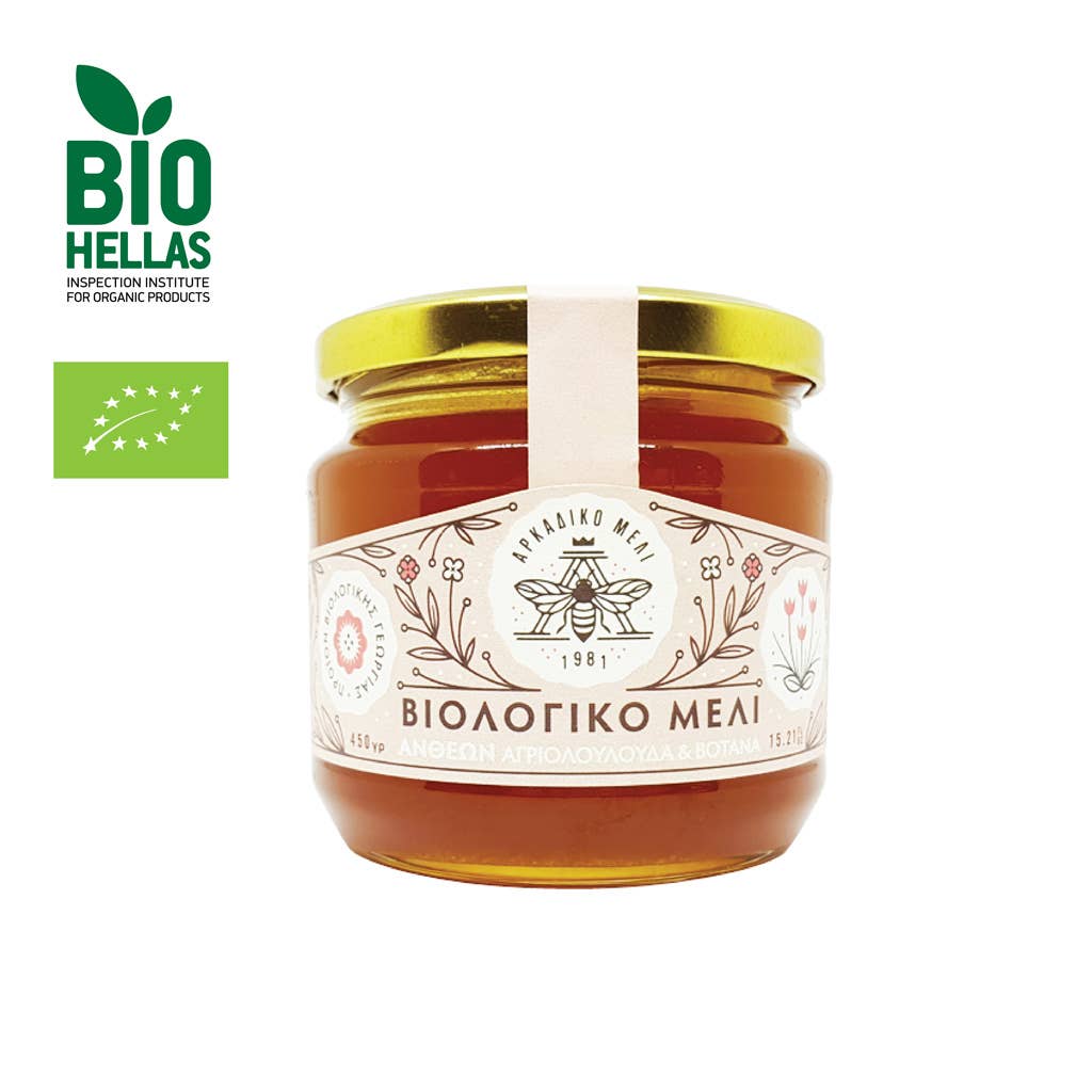 Griechischer Bio - Wildblütenhonig (450g) Arkadiko Meli - Araxxon