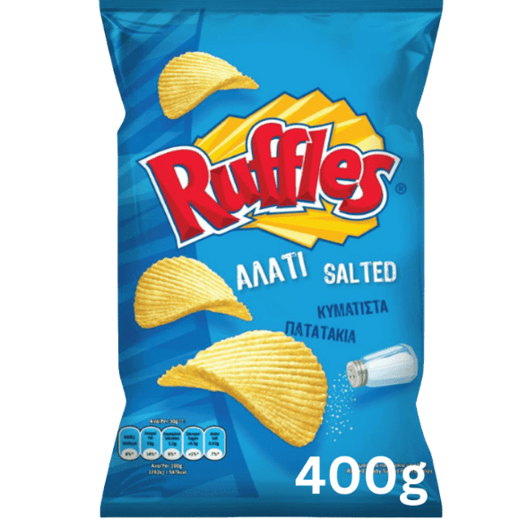 Griechisches Snack Familienpackung XL von Ruffles bei Araxxon  - Hochwertiges griechisches Produkt.   Griechisches Snack Familienpackung XL από Ruffles στο Araxxon  - Αυθεντικό ελληνικό προϊόν.  