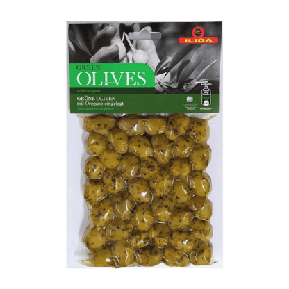 Grüne Oliven mit Oregano (250g) Ilida - Araxxon