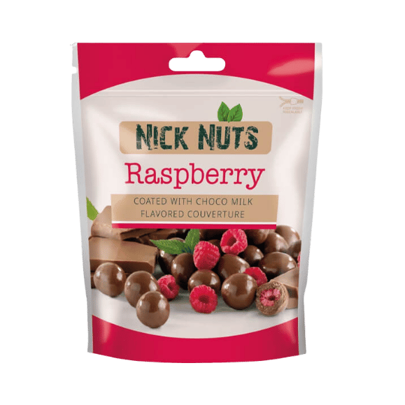 Himbeere mit Schokoladenüberzug (100g) Nick Nuts - Araxxon