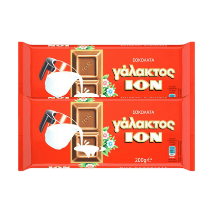 Milchschokolade (2x200g) ION von ION bei Araxxon  - Hochwertiges griechisches Produkt.   Milchschokolade (2x200g) ION από ION στο Araxxon  - Αυθεντικό ελληνικό προϊόν.  