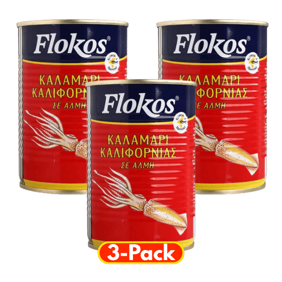 Kalamari Vorteilspack (3x370g) Flokos von Flokos bei Araxxon  - Hochwertiges griechisches Produkt.   Kalamari Vorteilspack (3x370g) Flokos από Flokos στο Araxxon  - Αυθεντικό ελληνικό προϊόν.  