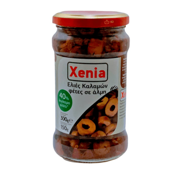 Griechisches Kalamata Oliven geschnitten 40% weniger Salz (300g) Xenia  Online kaufen