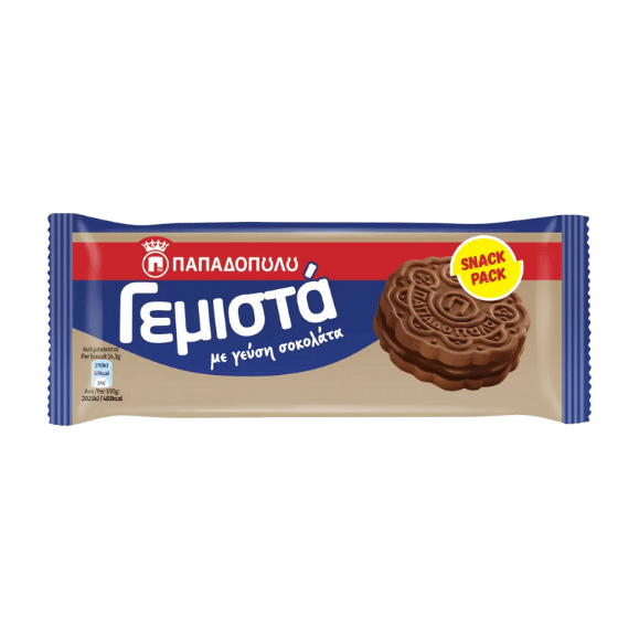 Kekse mit Schokoladenfüllung (58g) Papadopoulou - Araxxon