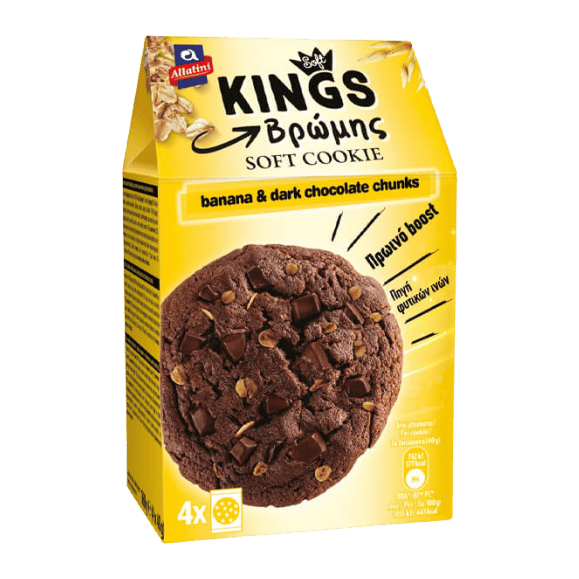 Kings Soft Cookie Banane & Schokolade (160g) Allatini - Araxxon