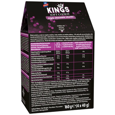 Kings Soft Cookie Triple Chocolate Chunks (160g) Allatini - Araxxon