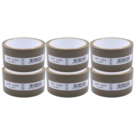 Kleberband braun 6 - Pack (6x50m x 48mm) - Araxxon