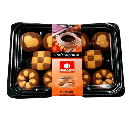 Koulouria Poikilia (Butterkekse) (350g) Fedon von Fedon bei Araxxon  - Hochwertiges griechisches Produkt.   Koulouria Poikilia (Butterkekse) (350g) Fedon από Fedon στο Araxxon  - Αυθεντικό ελληνικό προϊόν.  