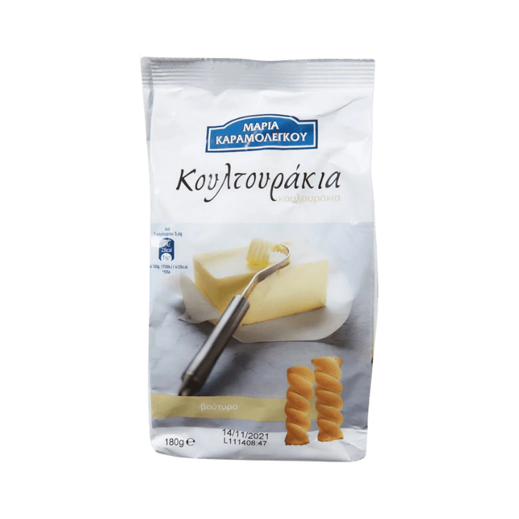 Koultouraki Butterkekse (180g) Maria Karamolegou von Maria Karamolegou bei Araxxon  - Hochwertiges griechisches Produkt.   Koultouraki Butterkekse (180g) Maria Karamolegou από Maria Karamolegou στο Araxxon  - Αυθεντικό ελληνικό προϊόν.  