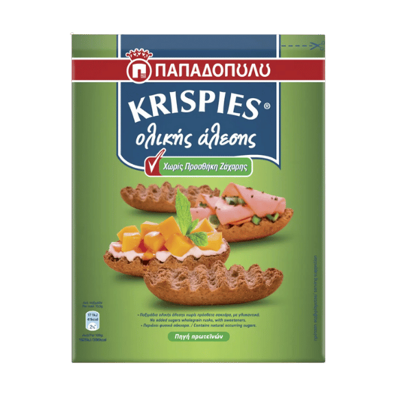 Krispies Vollkorn ohne Zucker (200g) Papadopoulou  - Araxxon