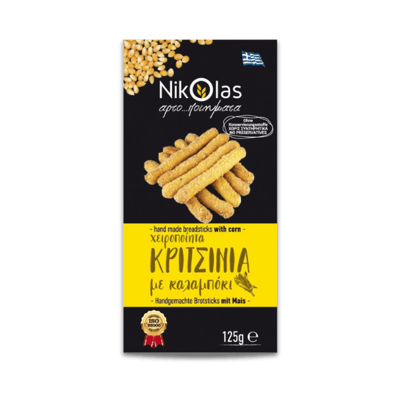 Kritsinia Brotsticks mit Mais (125g) Nikolas Bakery - Araxxon