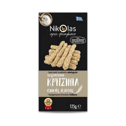Kritsinia Vollkorn Brotsticks mit Sesam (125g) Nikolas Bakery - Araxxon