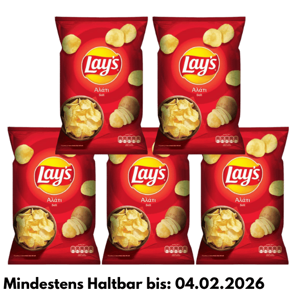 [Kurze Haltbarkeit] 5x Lay's Salz Chips (100g) - Araxxon