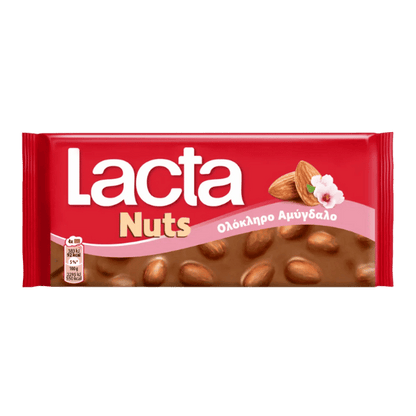 Mandelschokolade (100g) Lacta von Lacta bei Araxxon  - Hochwertiges griechisches Produkt.   Mandelschokolade (100g) Lacta από Lacta στο Araxxon  - Αυθεντικό ελληνικό προϊόν.  