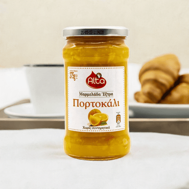 Marmelade Extra Orangen (375g) Alta Gusto von Alta Gusto bei Araxxon  - Hochwertiges griechisches Produkt.   Marmelade Extra Orangen (375g) Alta Gusto από Alta Gusto στο Araxxon  - Αυθεντικό ελληνικό προϊόν.  