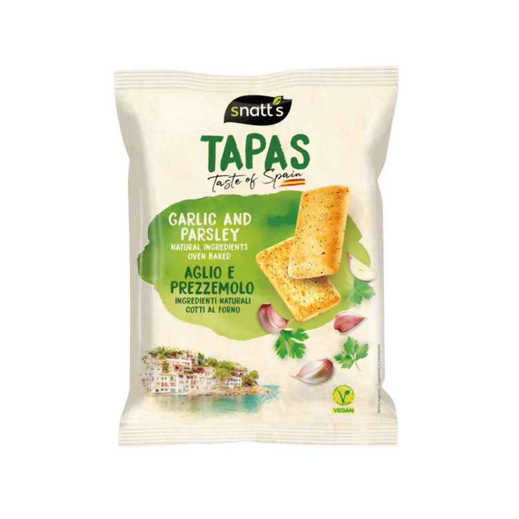 Mediterrane Crackers mit Knoblauch (120g) Snatt's von Snatt's bei Araxxon  - Hochwertiges griechisches Produkt.   Mediterrane Crackers mit Knoblauch (120g) Snatt's από Snatt's στο Araxxon  - Αυθεντικό ελληνικό προϊόν.  
