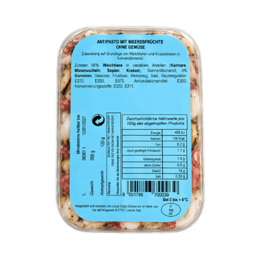 Meeresfrüchte Antipasti ohne Gemüse (200g) Locas - Araxxon