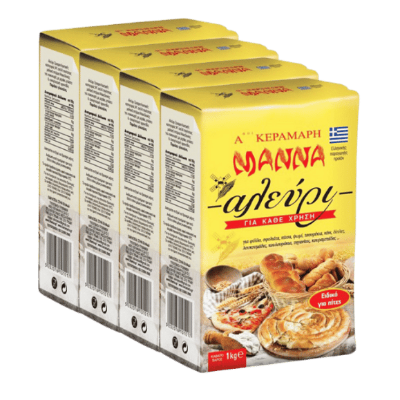 Mehl Alevri Allzweckmehl (4x1Kg) Manna - Araxxon