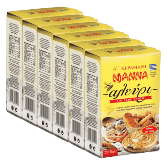 Mehl Alevri Allzweckmehl (6x1Kg) Manna - Araxxon