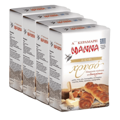 Mehl Alevri Chryso (4x1Kg) Manna - Araxxon