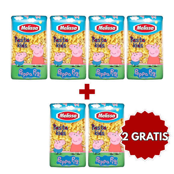Melissa Pasta Kids Peppa Pig (500g) 4+2 GRATIS - Araxxon