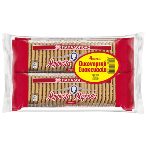 Miranda Kekse Familienpackung (4x250g) Papadopoulos - Araxxon